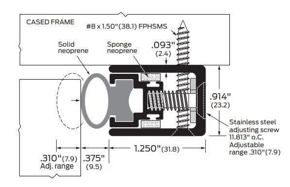 ZERO 770 Adjustable Sound Seal/Neoprene - Gasketing