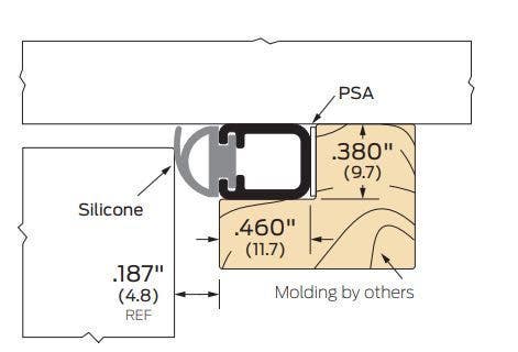 ZERO 5831 Head & Jamb Gasketing, Silicone/PSA