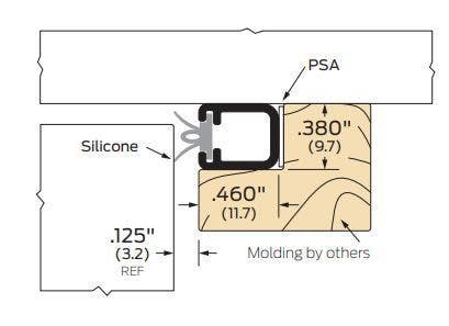 ZERO 5833 Head & Jamb Gasketing, Silicone/PSA