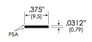 ZERO 13 Dual Sided Closed Cell Foam Tape, White, 1/32" x 216' Roll