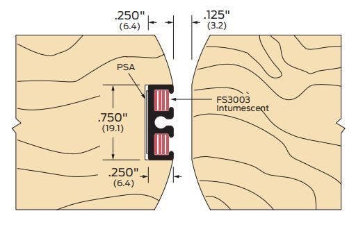 ZERO 159FS-A Aluminum Track Intumescent Fire Stop - Meeting Stile