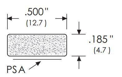 ZERO 312N Closed Cell Sponge, Neoprene, 3/16" x 1/2"