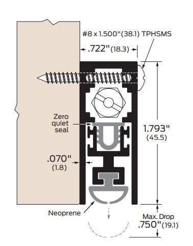 ZERO 351S-BK Silicone Extrusion, .433" Wide