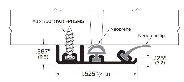 ZERO 383N Tapered Lip Seal - Neoprene, .687" Tall