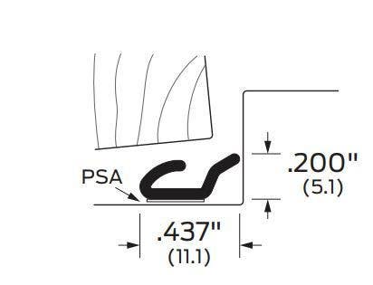 ZERO 8042S-BK Silicone Kerf Seal/Black/PSA