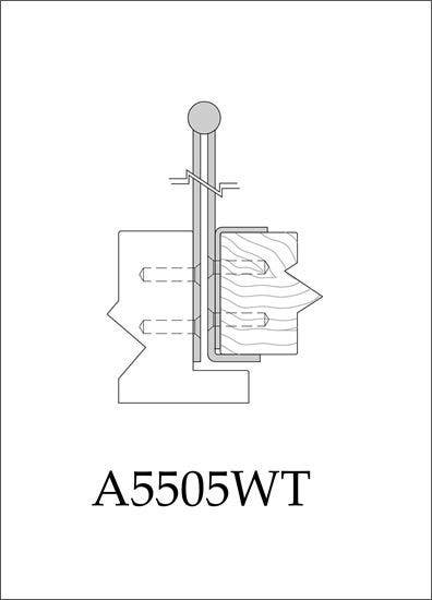 ABH A5505WT Stainless Steel Pin and Barrel Hinge, Full Concealed