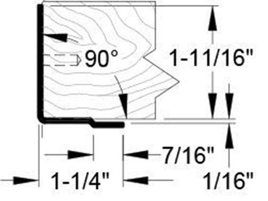 ABH A528 Overlapping,Non-Mortised Edge Guards