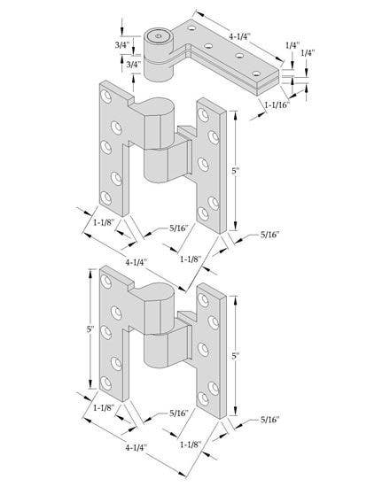 ABH 0165 Pivot Set - 3/4 Offset