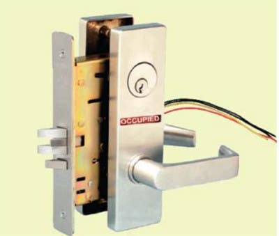 TownSteel MEE Electrified Mortise Lock w/ Status Indicator - Escutcheon, Satin Chrome