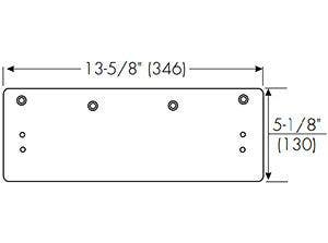 Norton 8548 Exposed-Back/Narrow Top Rail Drop Plate