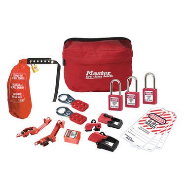 Master Lock S1010E410KA Electrical Lockout Kit With Plastic Locks – Compact Pouch