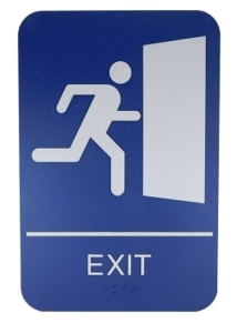 Don-Jo HS 9070 38 A.D.A Exit Sing, Finish - Blue