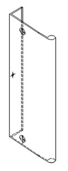 ABH 18300 Solid Round Edge Pull Straight Edge