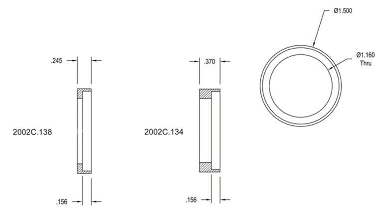 Accurate Lock & Hardware 2002C Cylinder Collar