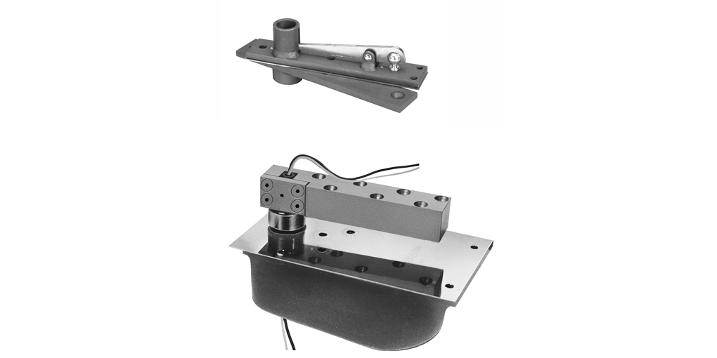 Rixson EH28 x 587 Center Hung Thru-Wire/Power Transfer Floor Closer, W/ Side Load Arm