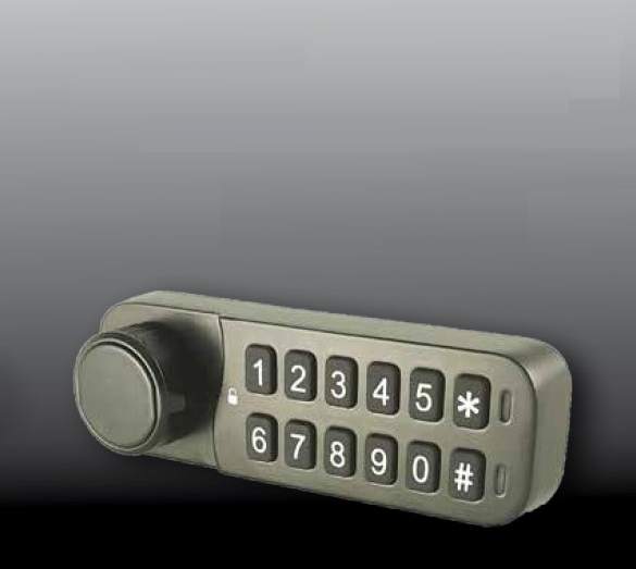 Capitol CE731 Electronic Push-Button Cam Lock- Black Powder Coat Finish