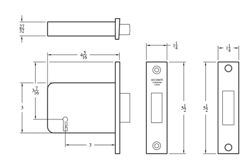 Accurate GR7826 Keyed Escutcheon Plate