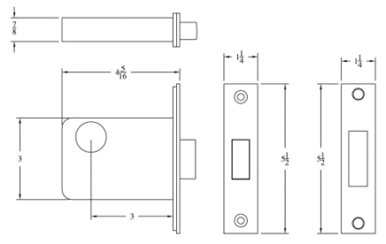 Accurate 2R78 Lever Tumbler Deadlock (Lock Only)