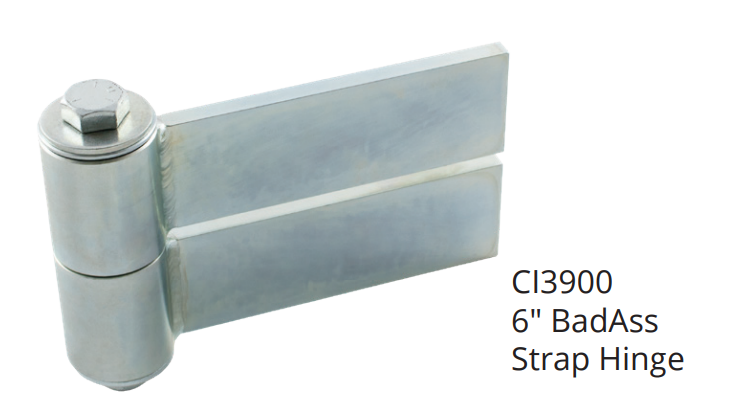 D&D CI3975 Uphill BadAss Strap Hinge Set, Finish-Zinc