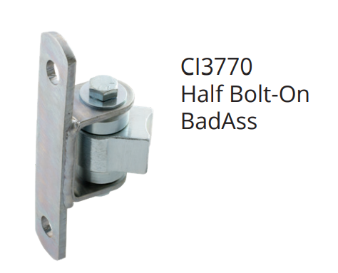 D&D CI3770 Shut It Half Bolt-on BadAss Hinge, Finish-Zinc