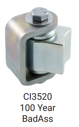 D&D CI3500 Shut It Heavy Duty BadAss Hinge, Finish-Zinc