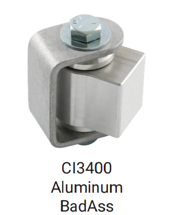 D&D CI3400 Shut It Aluminum BadAss Hinge, Finish-Zinc