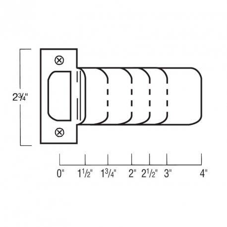 Don-Jo T91, 2-3/4" Extended Lip T-Strike