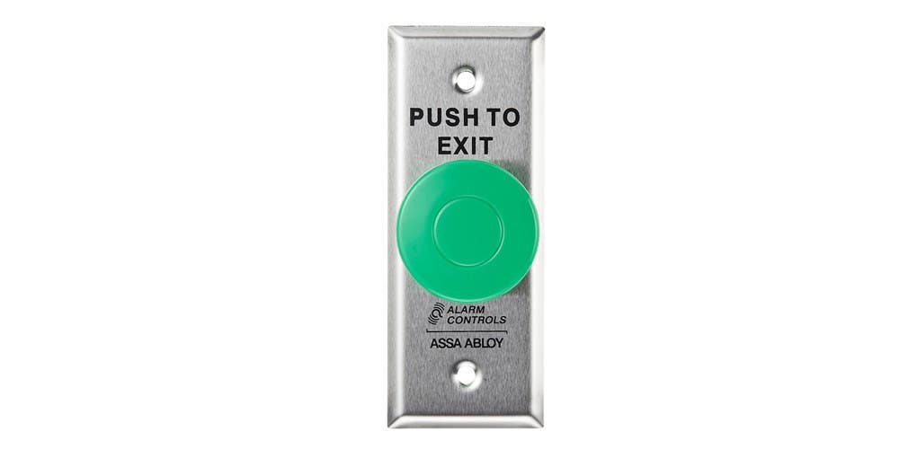 Alarm Controls TS-27 Narrow Stile Request to Exit Station w/ Large Mushroom Push Button