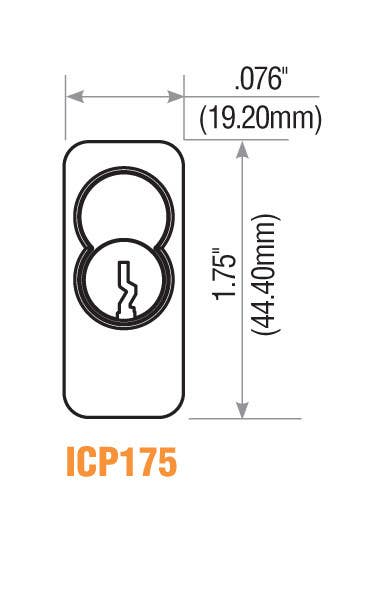 GMS ICP Small Format IC Padlock, Less Cylinder