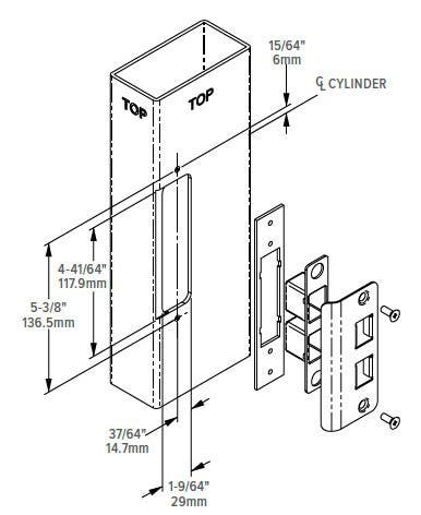 Adams Rite 2101-21 Strike With Extended Lip, 4.5" Only, Flat Strike