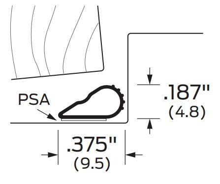 ZERO 488FS Self-Adhesive Weather Stripping, Intumescent/Silicone/PSA