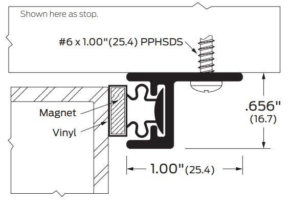 ZERO 370 Head & Jamb Gasketing, Magnetic Seal