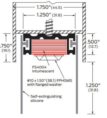 ZERO 521S-BK Rectangular Seal - Silicone, 1.938" Tall