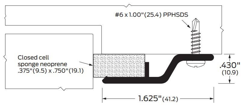 ZERO 140 Head And Jamb Gasketing, Neoprene