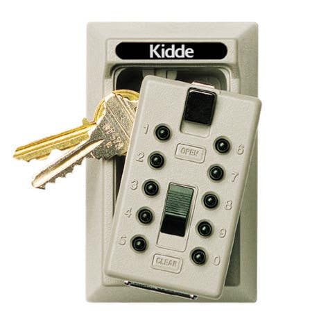 Kidde KeySafe Original Permanent 5-Key Key Storage, Pushbutton