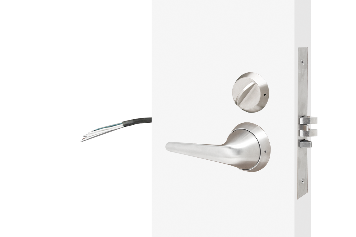 TownSteel XMRX-303 Grade 1 Motorized Mortise Lock w/ Ligature Resistant Trim, Satin Stainless Steel