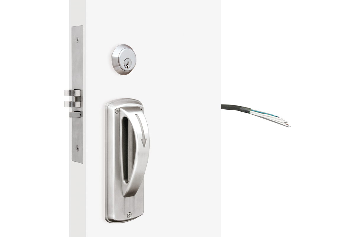 TownSteel XMRXA Electronic Motorized Mortise Lock, Ligature Resistant Arch Trim, Satin Stainless Steel