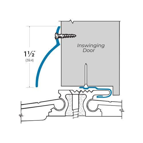 Accurate OA15 Weather Strip, Out-Swinging Door Bottom Quaker Bronze Finish