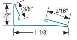 Accurate 184 Interlocking Weather Strip, Hinge Door Spring