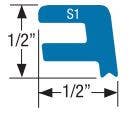 Accurate 9S1 Aluminium Sectional Unit Door Weatherstrip Saddles