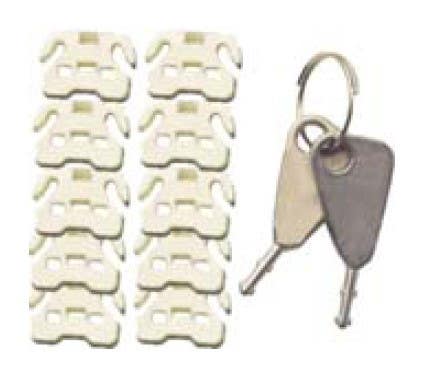 FJM Security 0916 USB Lock,10 Locks, 2 Keys