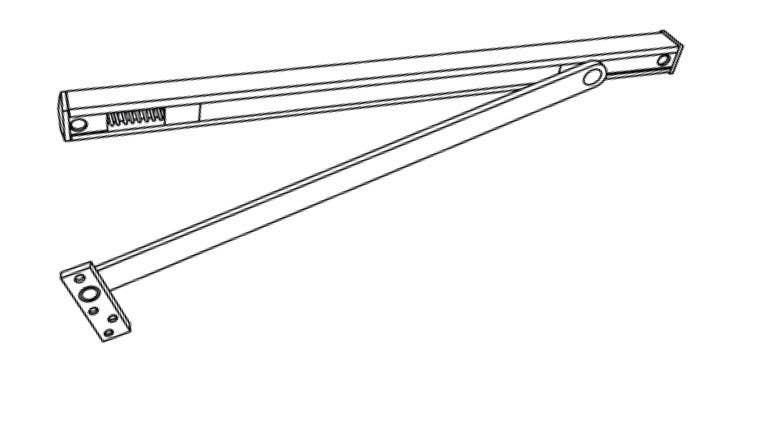 Cal-Royal CON880 Heavy Duty Concealed Overhead Door Stop Only, UL Listed