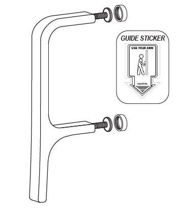 Cal-Royal HPUL-850 Modern Hospital Hands-Free Double Pull Arm with Anti-Microbial Coating
