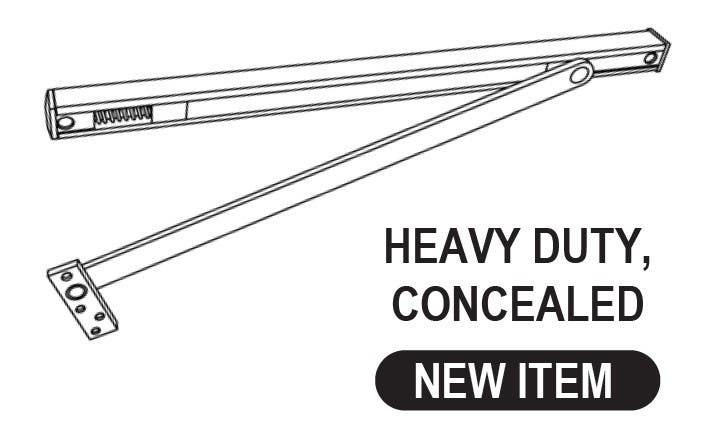 Cal-Royal CON884H Heavy Duty Concealed Overhead Door Holder with Hold-Open, Size-4