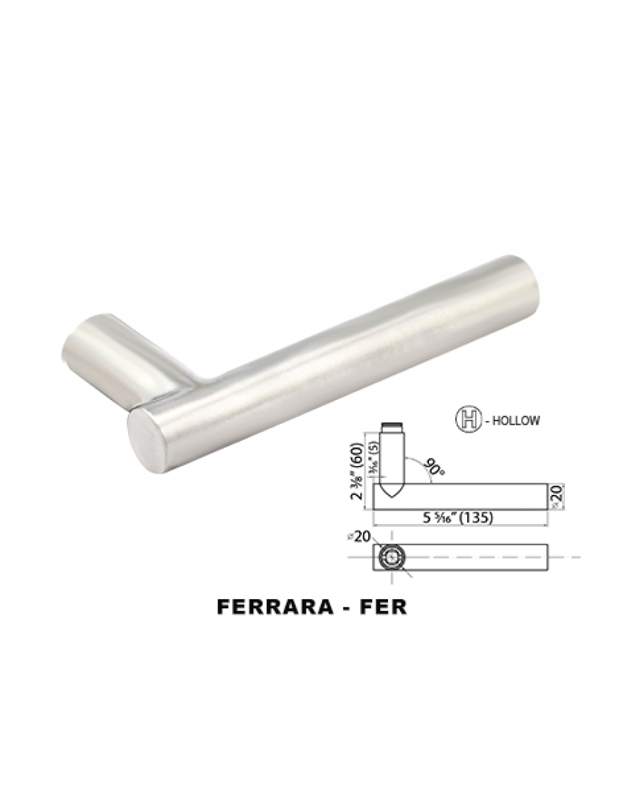 Cal-Royal FER Italia Series Ferrara Stainless Steel Lockset