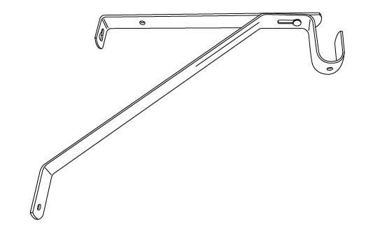 Cal-Royal OVSR-12 Adjustble Shelf And Oval Rod Support,Finish-Bright Chrome