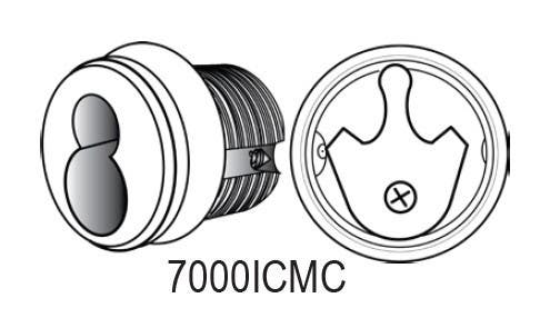 Cal-Royal 7000ICMC Schlage Large Format Interchangeable Core Mortise Cylinder with Cloverleaf Cam 1«? long