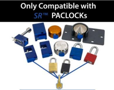 Paclock 90A-PRO 1/4" Shackle Dia. 7-Pin Aluminum Lock Out-Tag Out Padlock,PR1 Keyway