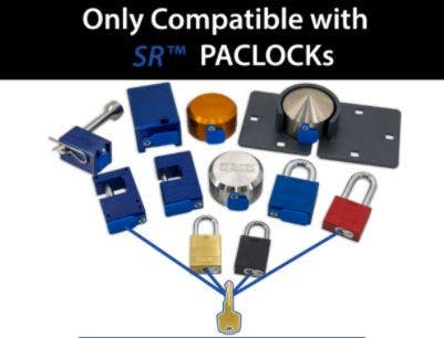 Paclock UCS-4S 7/16" Shackle Dia. Ultra Heavy Duty Stainless Steel Padlock, Universal Cylinder System