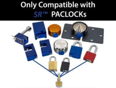 Paclock 2177A/S Hidden Shackle Cone-Shaped Puck Lock, Standard Rekeyable Series